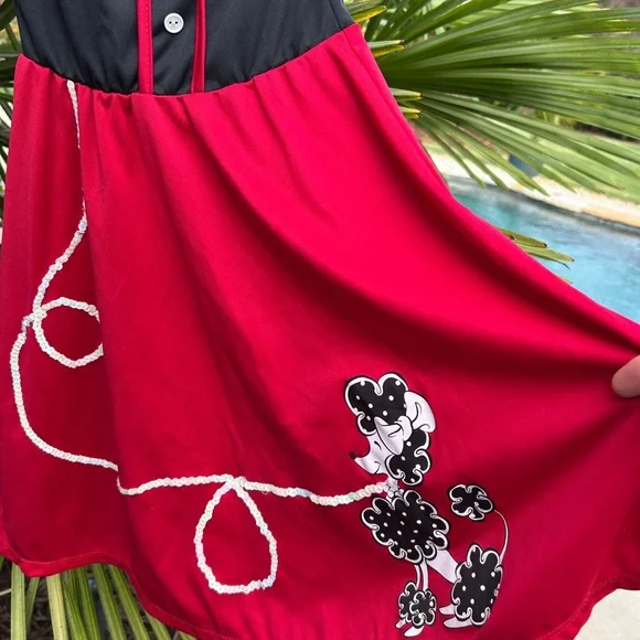 Halloween kids poodle skirt 50’s dress - Picture 4 of 5